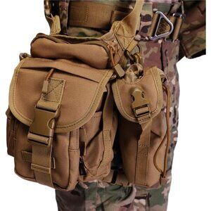 Waterproof Military Tactical Drop Leg Pouch Bag Type B Cross Over LegRig Outdoor
